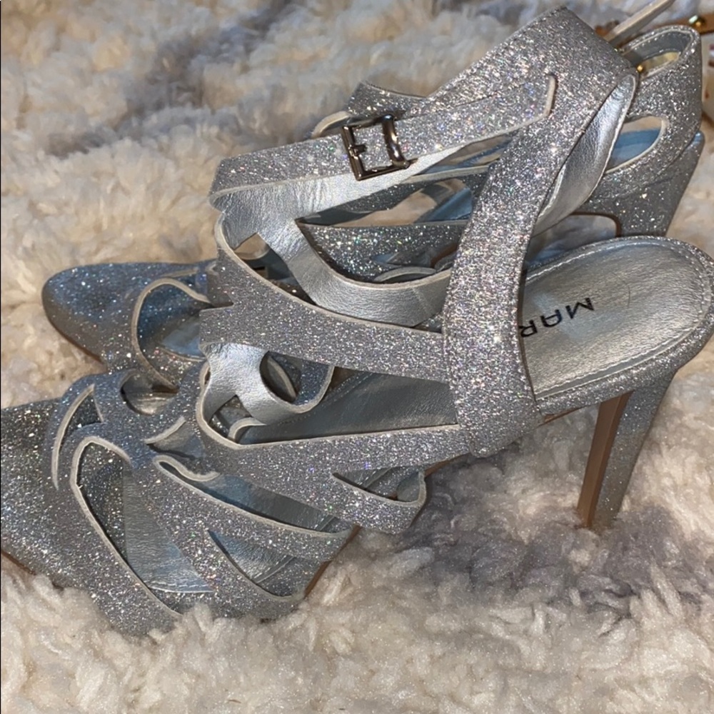 Sparkly Silver Heels